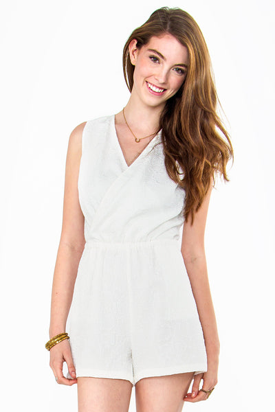 White Crystals Romper