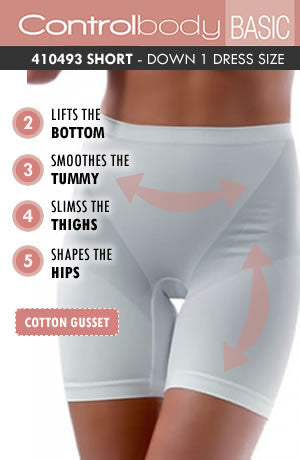 Control Body Shaping Short - Medium Support