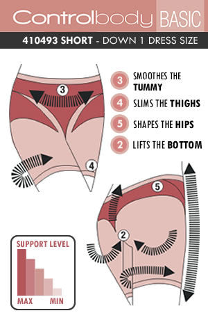 Control Body Shaping Short - Medium Support