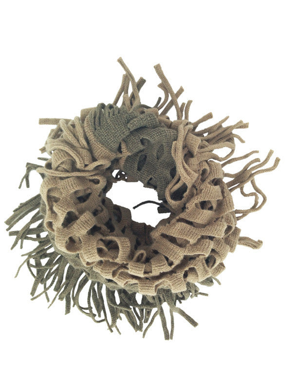 Lattice Fringe Loop Scarf