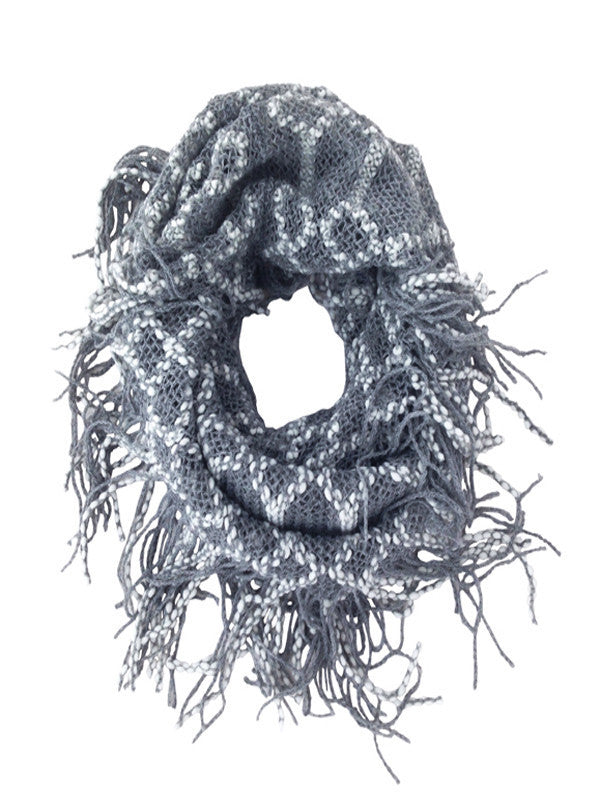 Lattice Fringe Loop Scarf