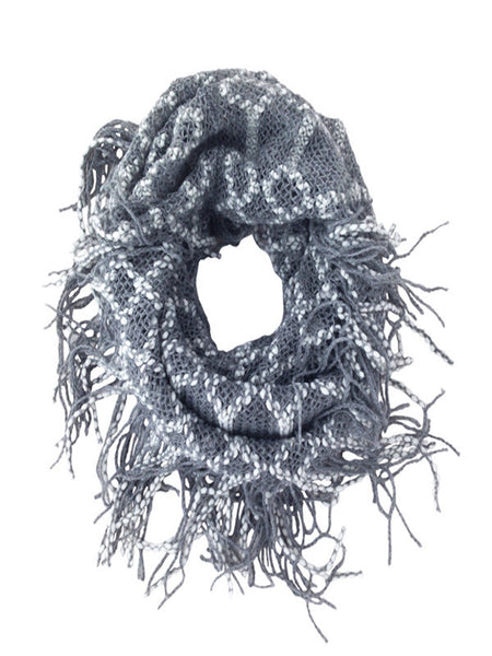 Lattice Fringe Loop Scarf