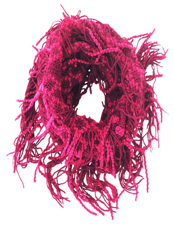 Lattice Fringe Loop Scarf