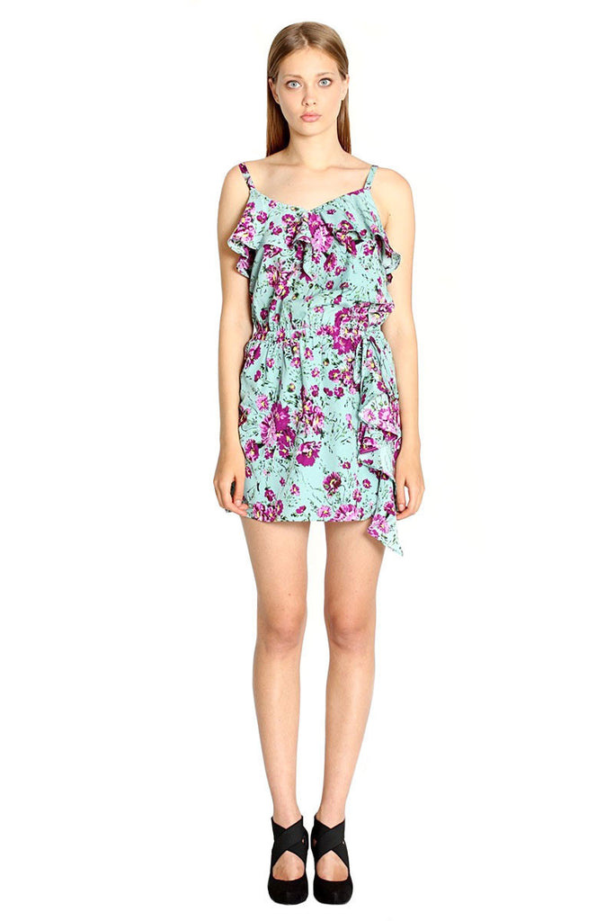 Sage in Ruffles Dress