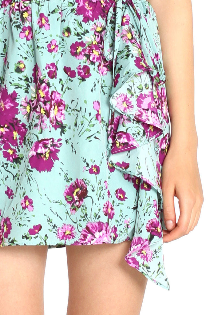 Sage in Ruffles Dress