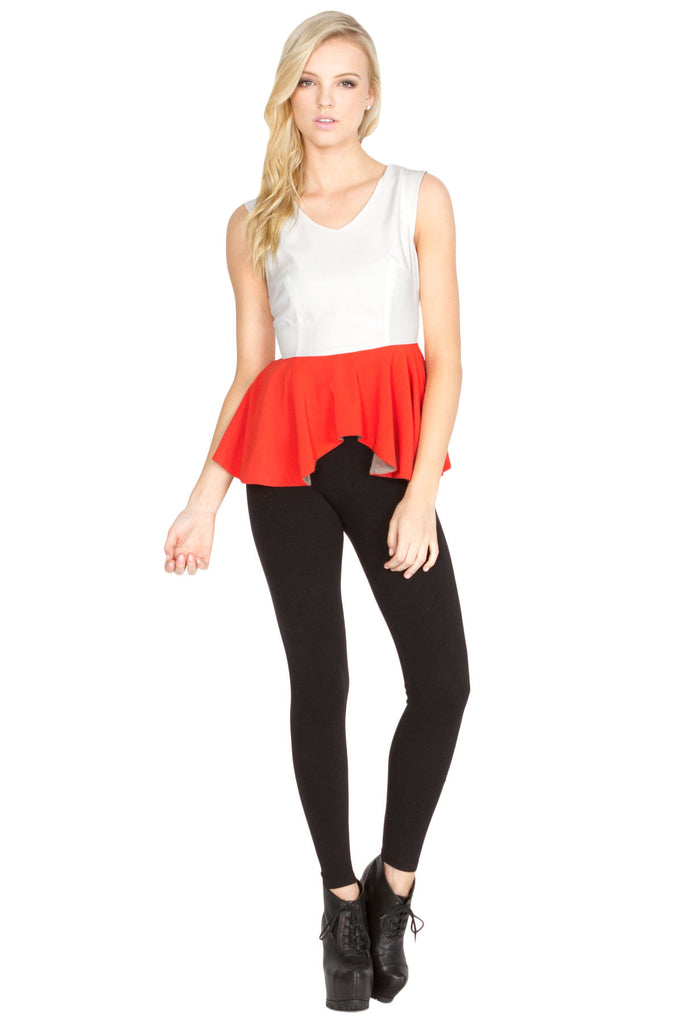 Summer Colorblock Peplum Top