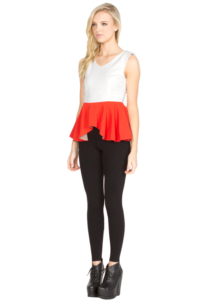 Summer Colorblock Peplum Top