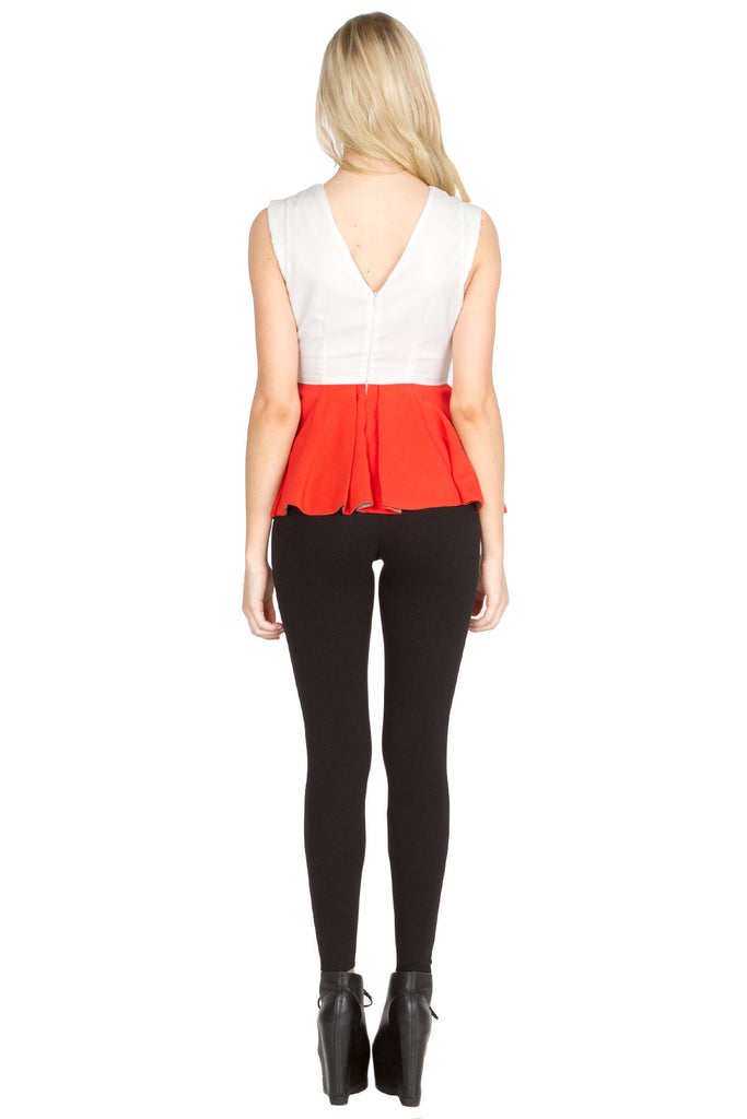Summer Colorblock Peplum Top