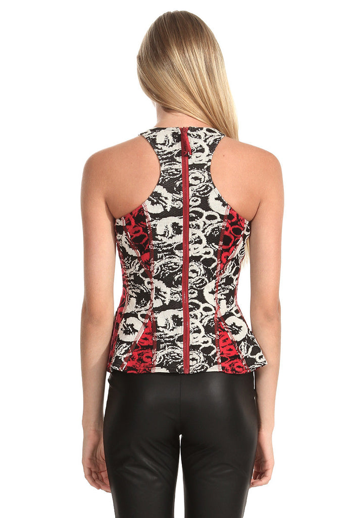 Hard Rock Peplum Top