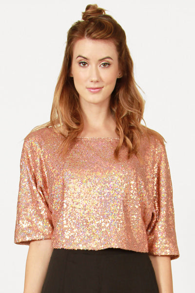 Copper Sequin Top
