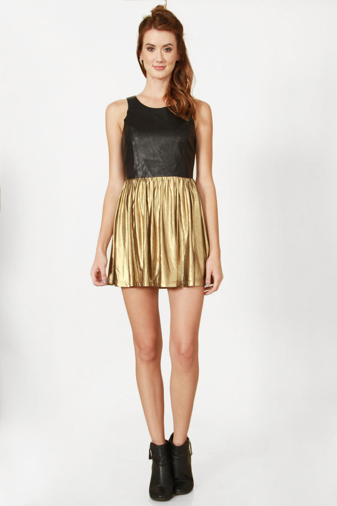 Gold Dip Dress