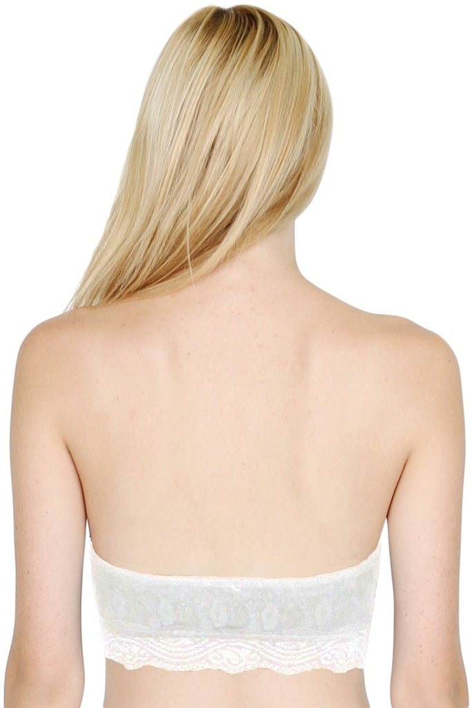 Lace Trim Bandeau Bra Top