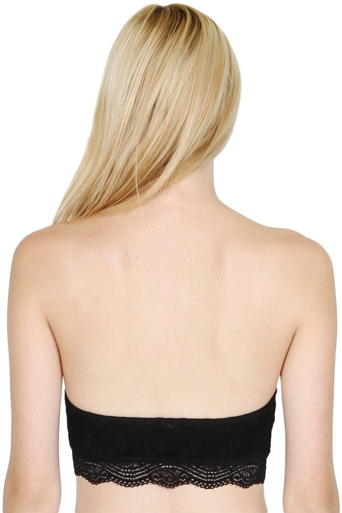 Lace Trim Bandeau Bra Top